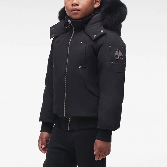 Moose Knuckles Originals Shearling Ballistic Bomber Jacket Kids - Picture 2 of 9